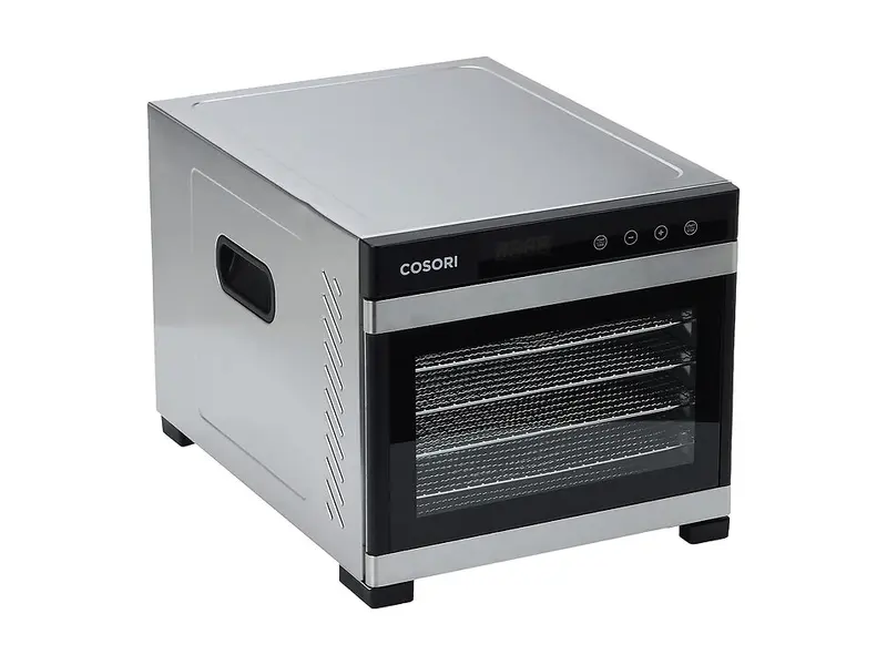 Cosori CP267-FD-RXS torkskåp i rostfritt stål med glasdörr, sex stålgaller och touchpanel