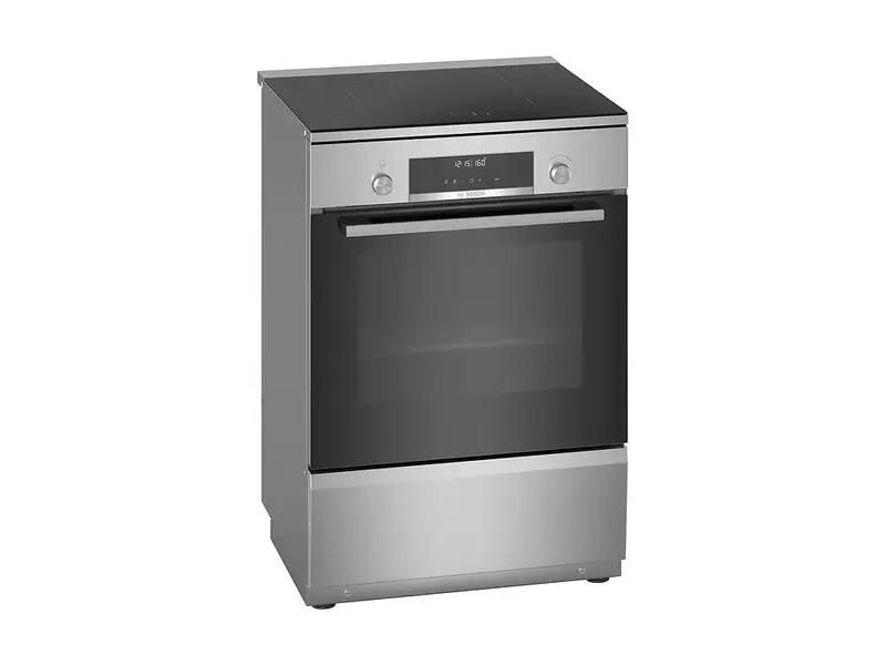 Bosch HLS79W351U fristående induktionsspis i rostfritt stål