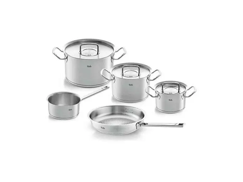 Fissler Original-Profi grytset i rostfritt stål med grytor, kastrull och stekpanna
