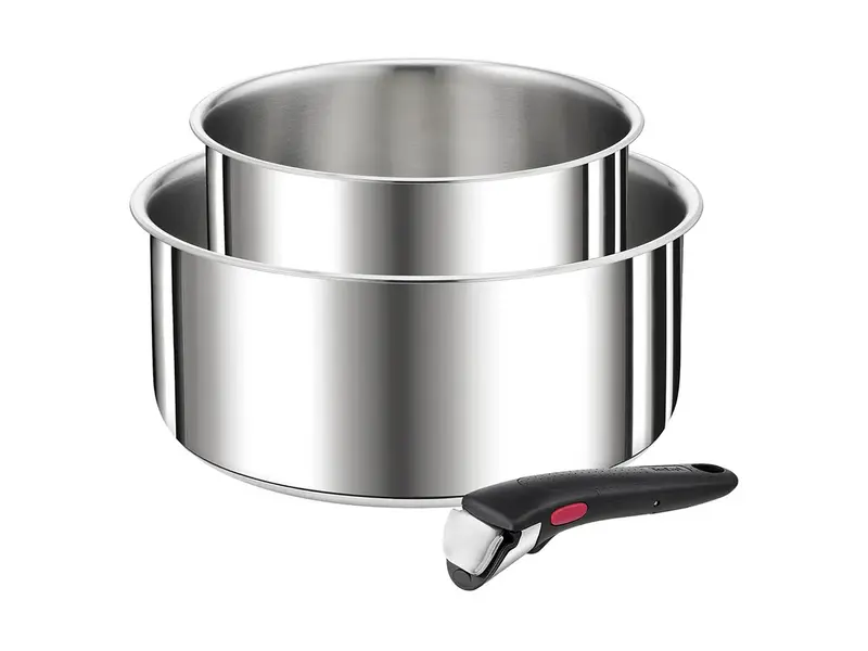 Tefal Ingenio Preference L9739302 med två rostfria kastruller och ett löstagbart handtag