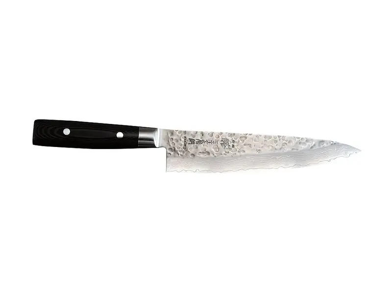 Yaxell Zen kockkniv 20 cm med damaskusmönstrat blad och svart micartahandtag
