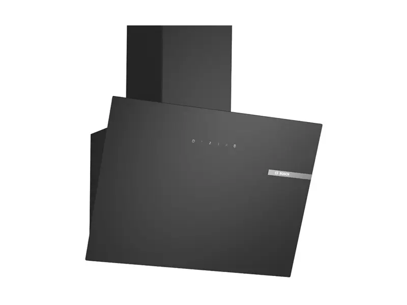 Bosch Serie 2 DWK65DK60B vägghängd snedställd köksfläkt i svart glas