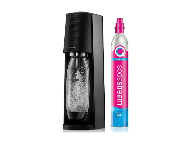 SodaStream Terra kolsyremaskin med diskmaskinssäker Tritan-flaska