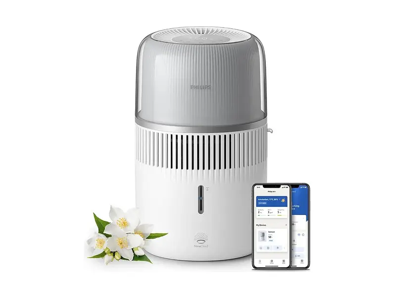 Philips HU5710 luftfuktare i vitt med genomskinlig överdel