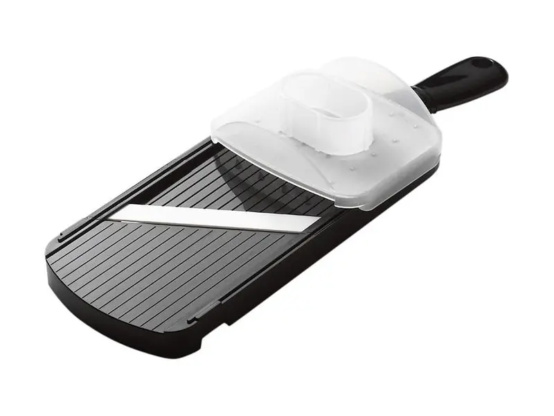 Kyocera Keramisk Mandolin CSN-202, svart handmandolin med keramiskt blad och vitt handskydd