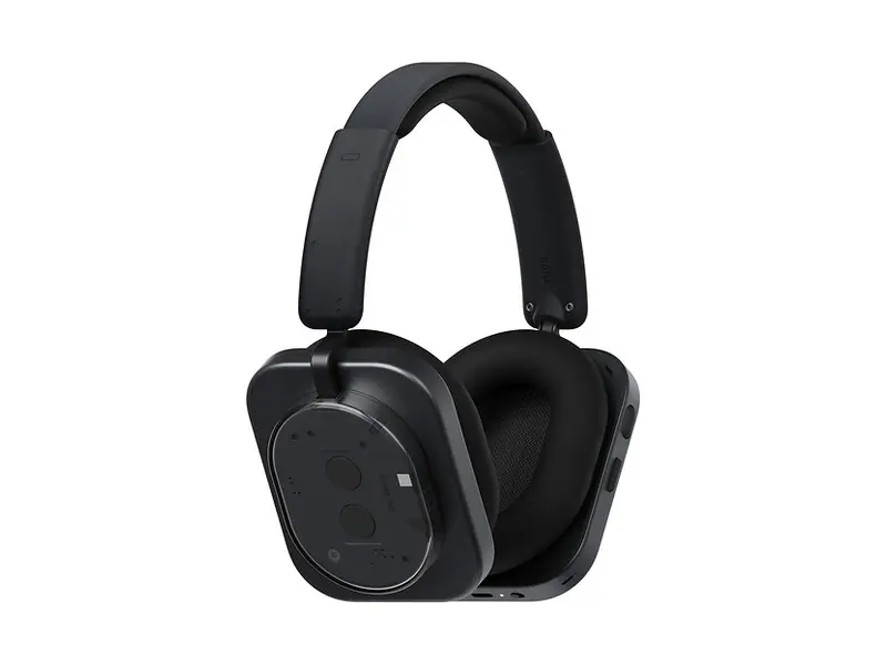 Nothing Headphone (1) med transparenta kåpor och fysisk kontrollrulle