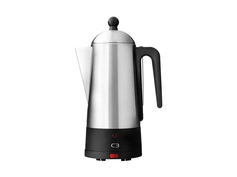 C3 Perkolator Design Eco 10 koppar i borstat rostfritt stål