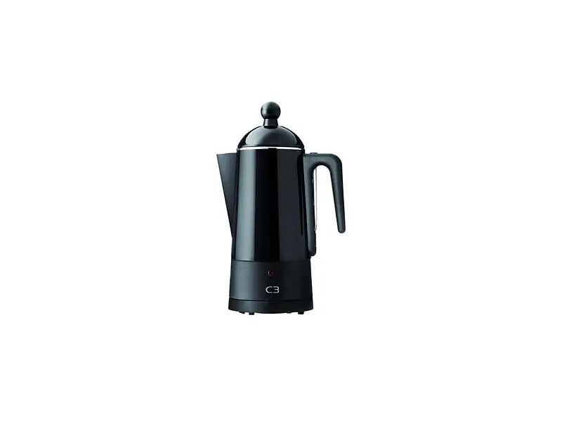 C3 Perkolator Design Eco 6 koppar i svart keramisk beläggning