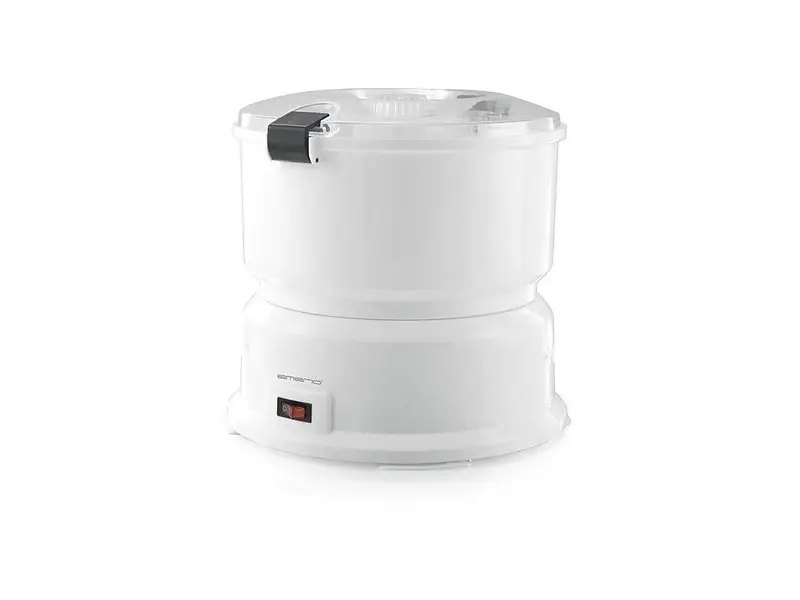 Emerio PP-106260 elektrisk potatisskalare i vit plast med genomskinligt lock