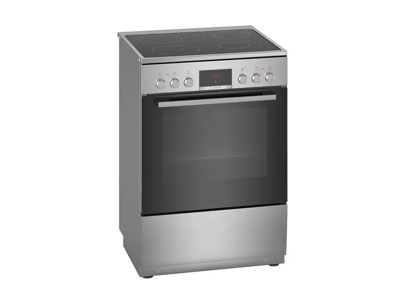 Bosch HKR39A250U i rostfritt stål med glaskeramikhäll och nedsänkbara vred