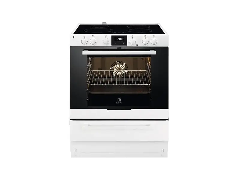 Vit Electrolux EKI7553BTW, 70 cm bred induktionsspis med vred