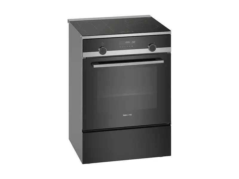 Siemens HL9S7Y341U i svart och rostfritt med belysta vred och induktionshäll