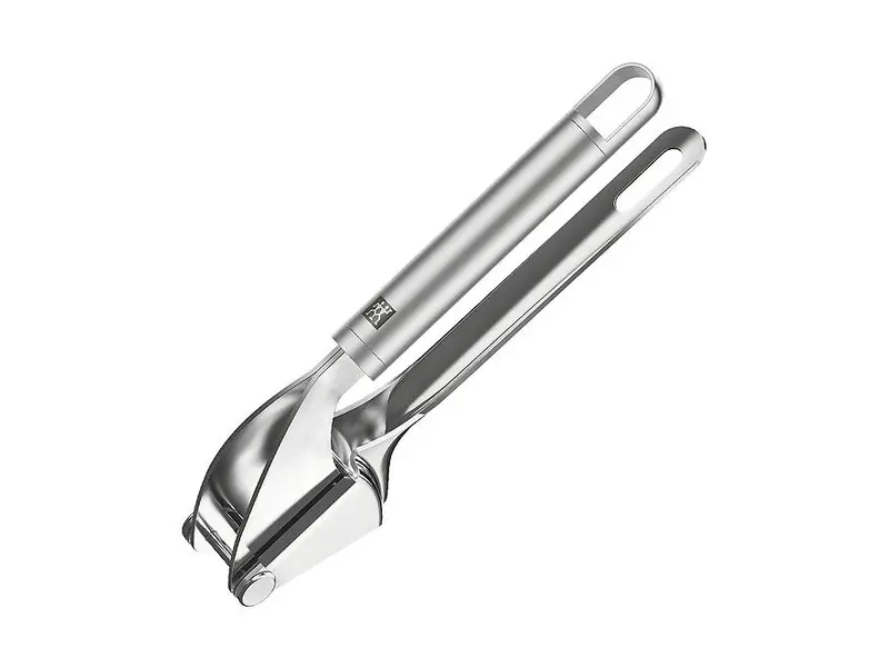 Zwilling Pro vitlökspress i rostfritt stål med utfällbar sil